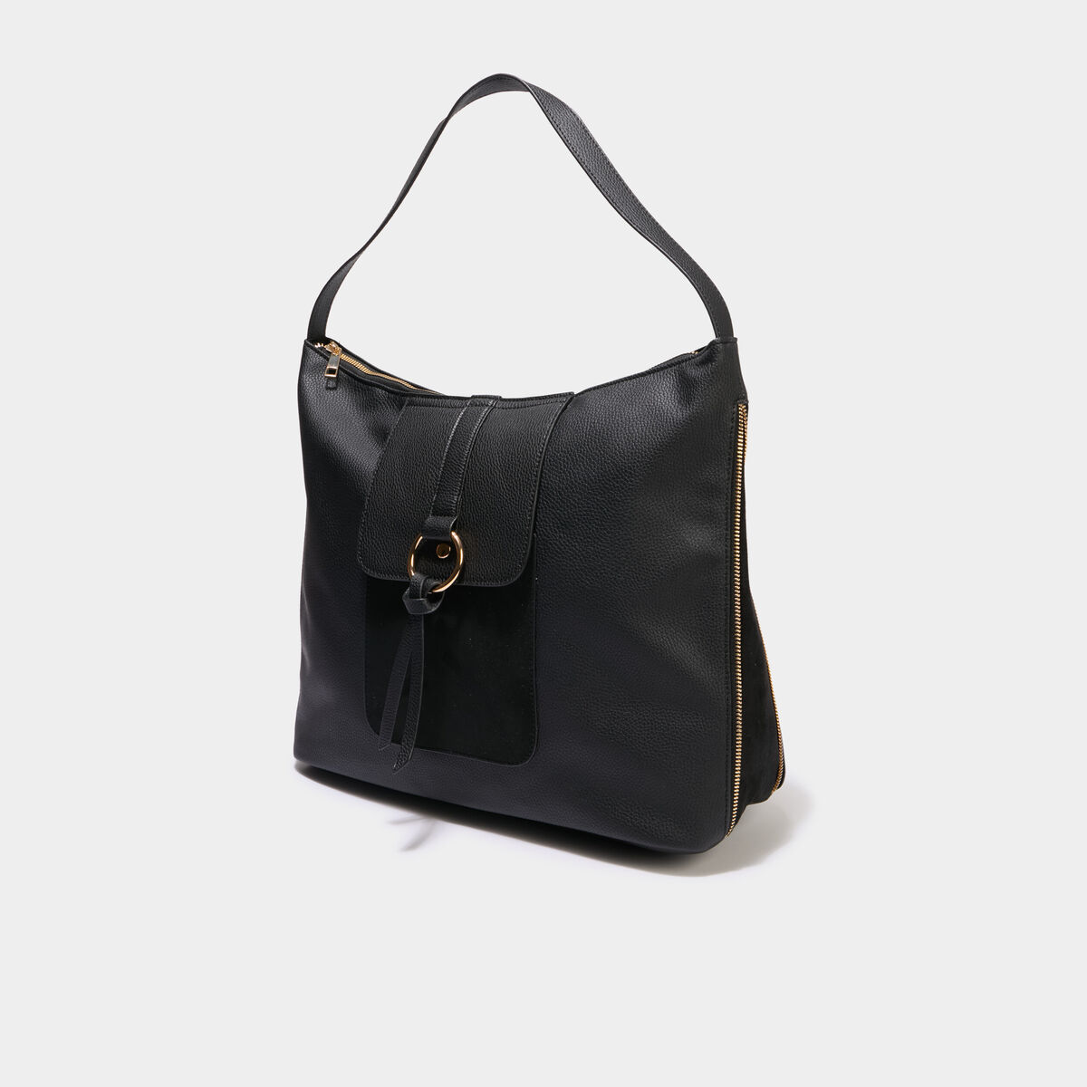 Sac &agrave; main port&eacute;-&eacute;paule noir femme
