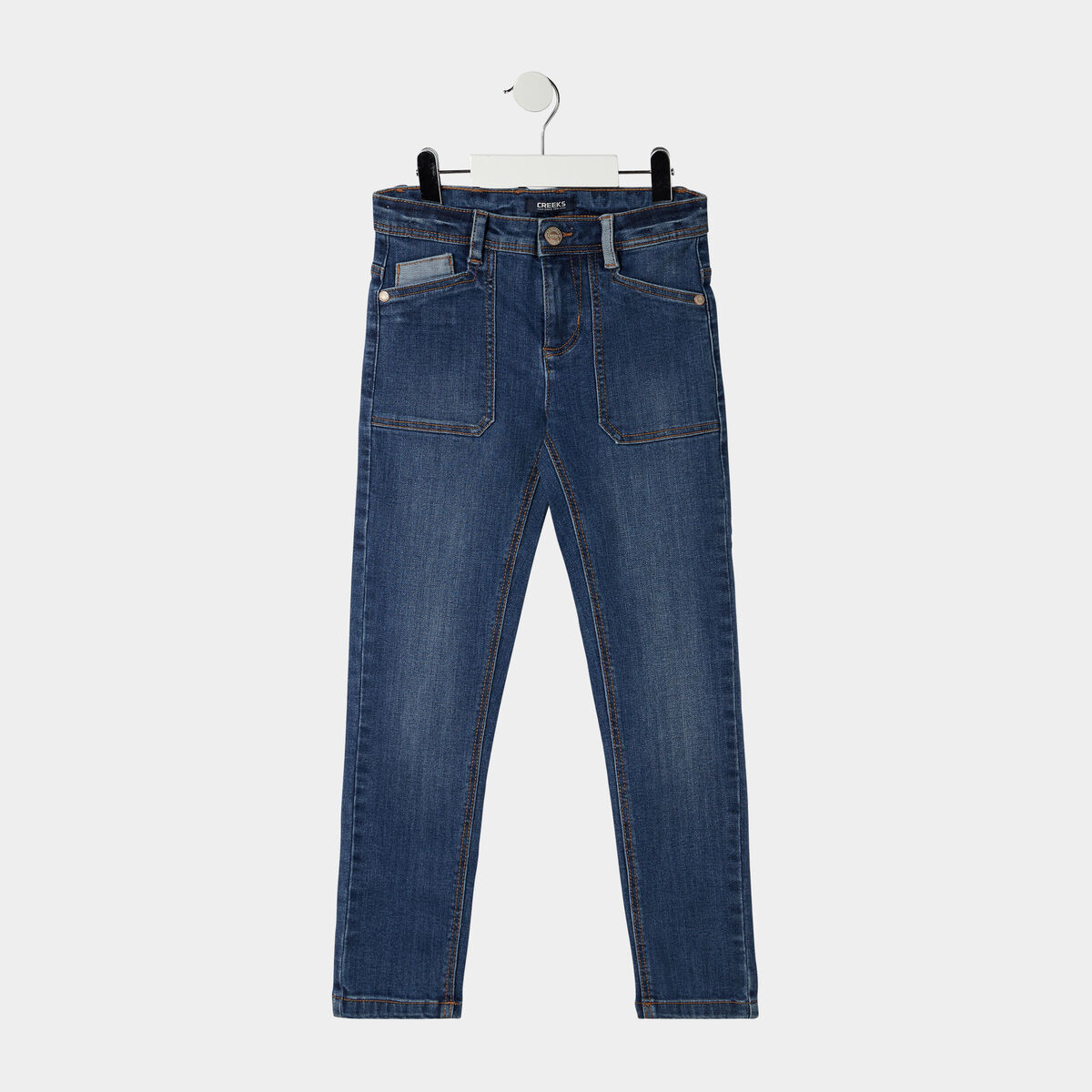 Jeans slim Creeks denim double stone garçon