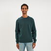 Pull col rond manches longues vert canard homme