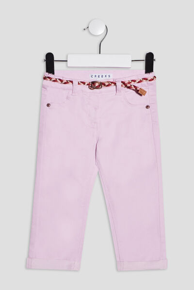 Pantalon slim enfilage facile Creeks parme bébé fille