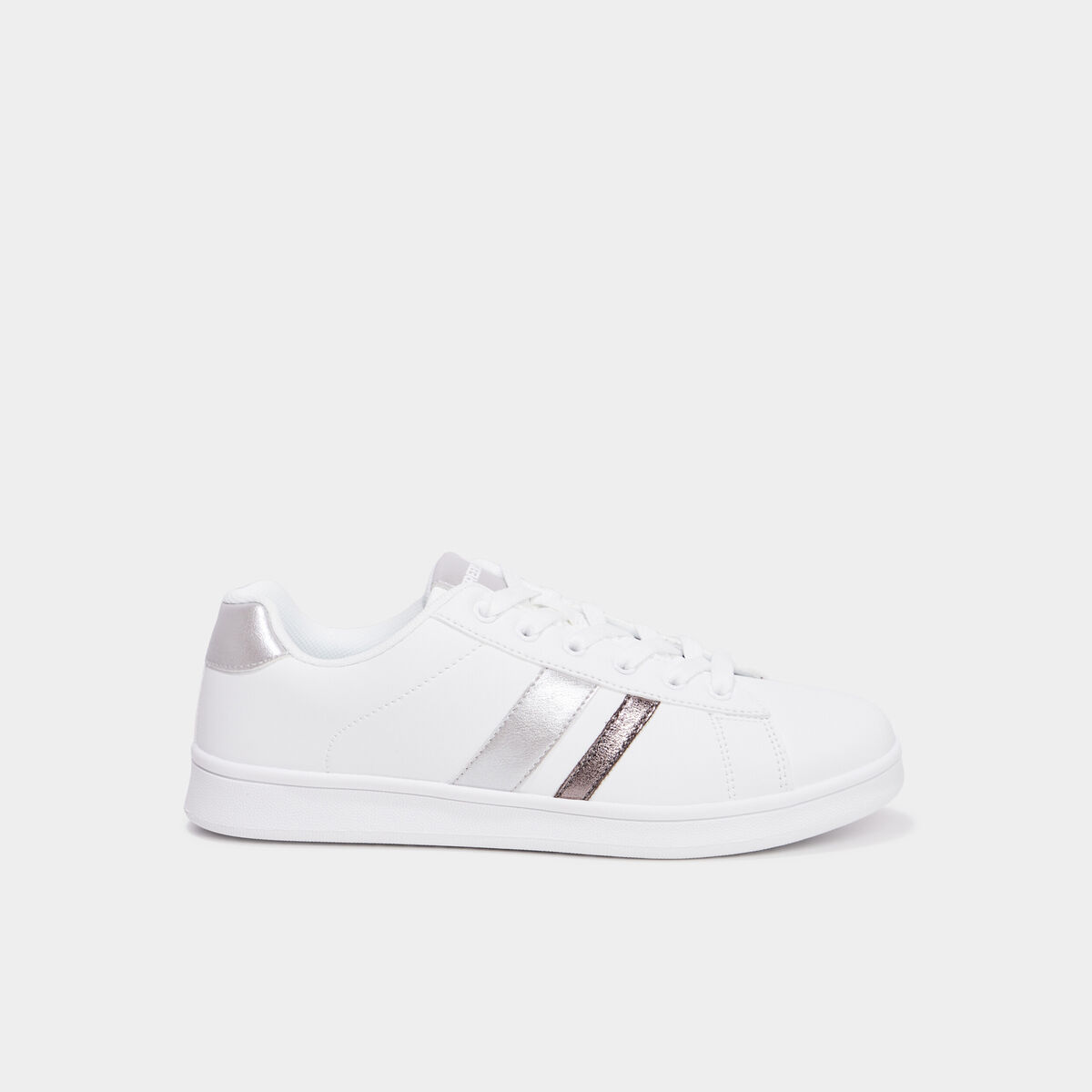 Tennis basses &agrave; lacets Creeks Tahana gris argent femme