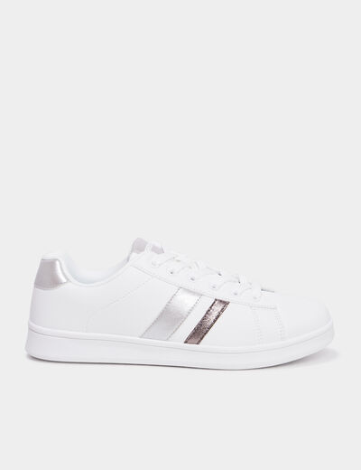 Tennis basses &agrave; lacets Creeks Tahana gris argent femme