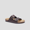 Mules avec boucles marron homme