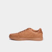 Tennis basses &agrave; lacets marron homme