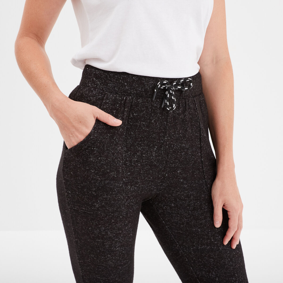 Bas de pyjama noir femme