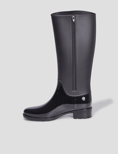 Bottes de pluie cavalières Mosquitos noir femme