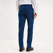 Pantalon de costume droit avec pinces bleu electrique homme