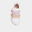 Tennis basses à scratchs et paillettes blanc bébé fille
