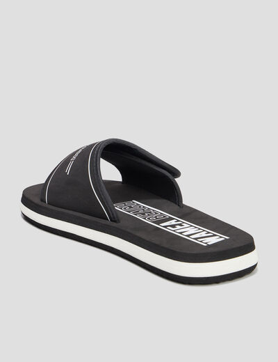 Mules à scratchs noir homme