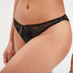 Tanga en dentelle noir femme