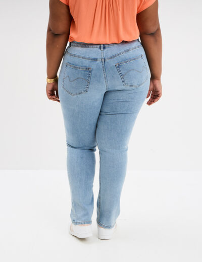 Jeans straight taille haute Modavista denim triple stone femme grande taille