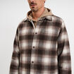 Surchemise 1 poche manches longues taupe homme