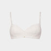 Soutien-gorge triangle paddé dentelle blanc femme