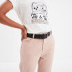 Ceinture à perforations et bord festonné noir femme