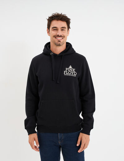 Sweat hoodie 1 poche Pink Floyd noir homme