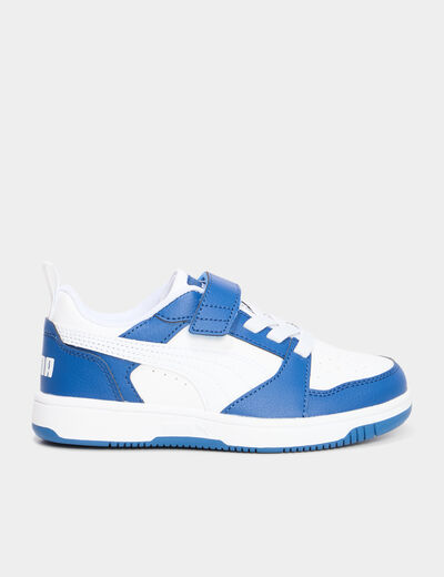 Tennis basses à lacets Puma Rebound bleu roi garçon