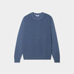 Pull col rond coton manches longues bleu foncé homme