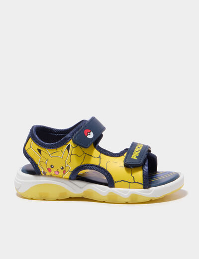 Sandales semelles lumineuses Pok&eacute;mon jaune gar&ccedil;on