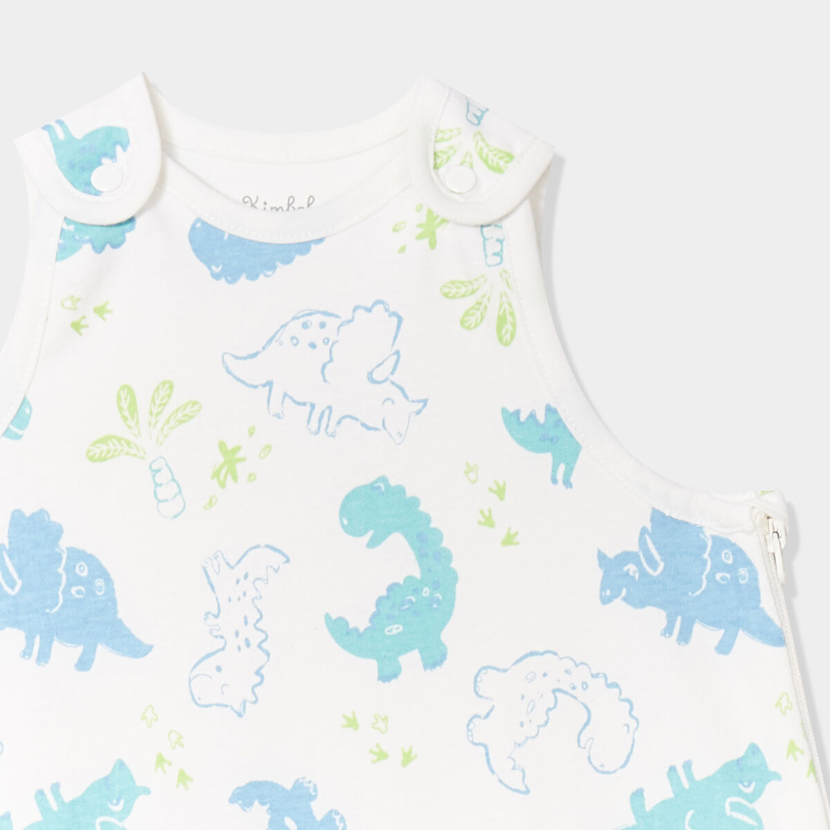 Gigoteuse sans manches en coton vert pastel bébé garçon