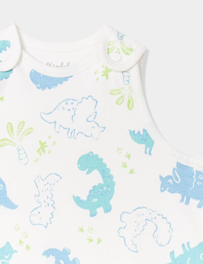 Gigoteuse sans manches en coton vert pastel bébé garçon