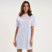 Chemise de nuit manches courtes coton blanc femme