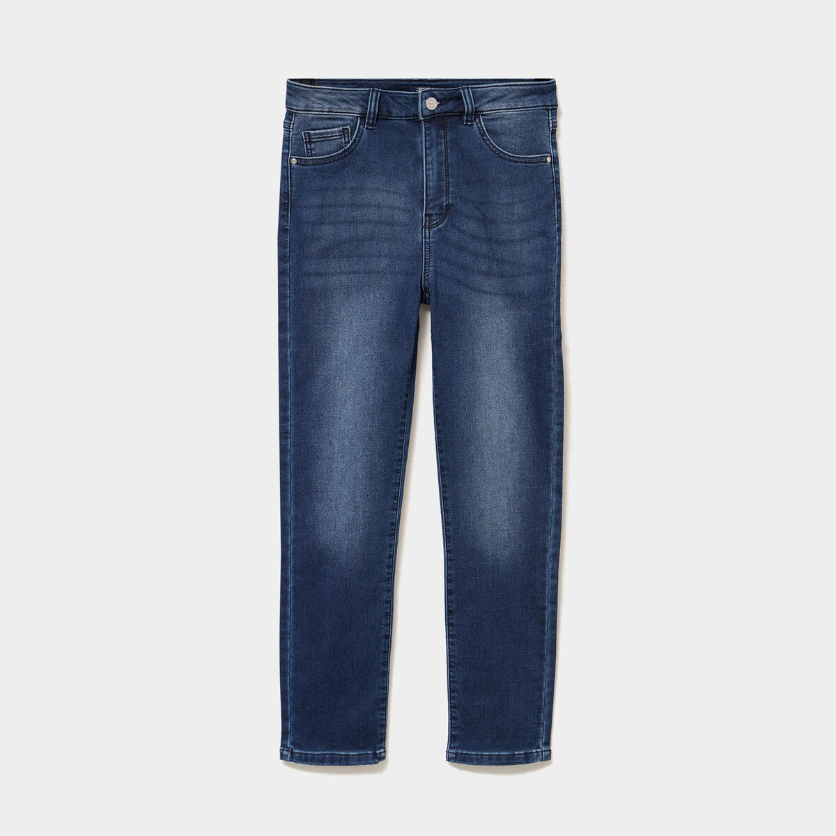 Jean stretch slim 7/8 &egrave;me denim brut femme