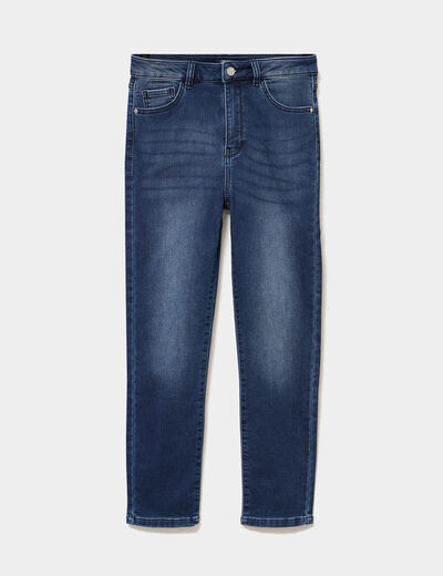 Jean stretch slim 7/8 &egrave;me denim brut femme