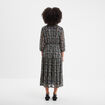 Robe longue évasée manches 3/4 Liberto noir femme