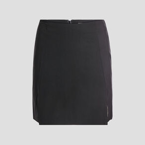 Jupe droite fendue noir femme