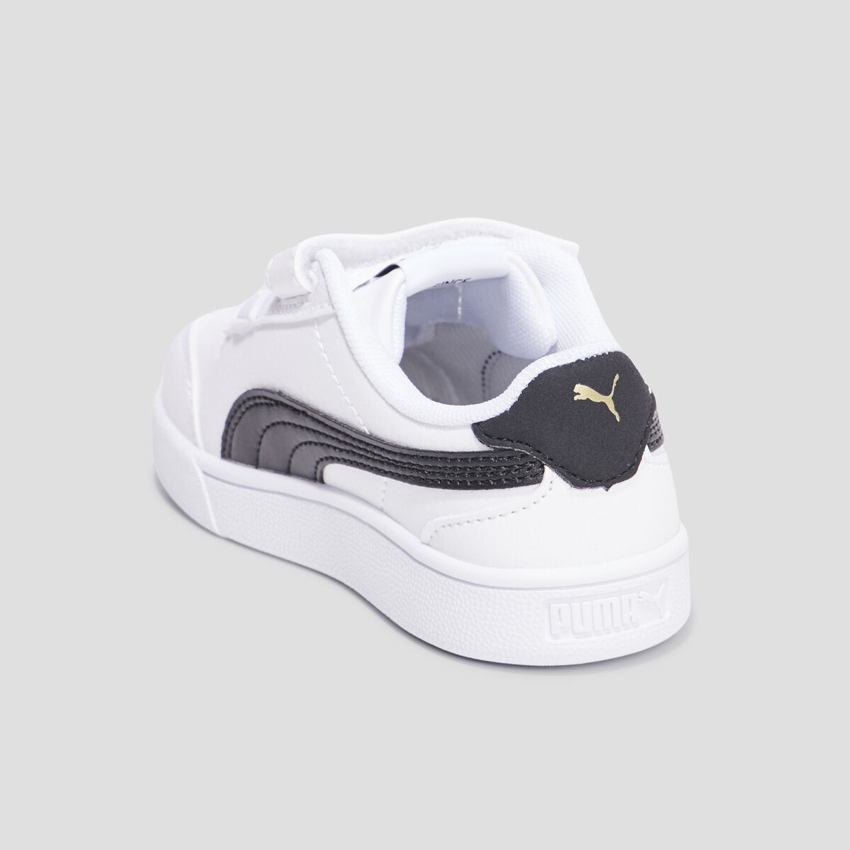 Tennis basses à scratchs Puma Shuffle blanc garçon
