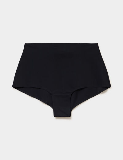 Culotte taille haute microfibre noir femme