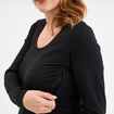 T-shirt allaitement manches longues noir femme maternité