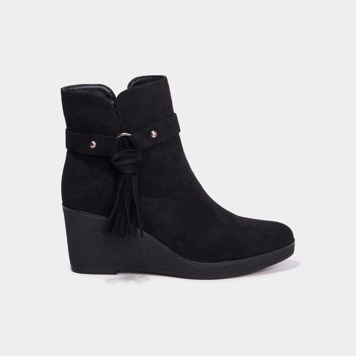 Boots compensées noir femme