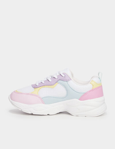 Baskets running semelle mémoire de forme multicolore fille