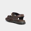 Sandales avec scratchs marron homme