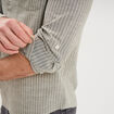 Chemise manches longues coton vert kaki homme