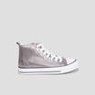 Tennis montantes &agrave; lacets Creeks gris argent femme