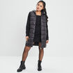Doudoune longue sans manches noir femme