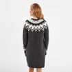 Robe pull courte col rond Liberto gris foncé femme