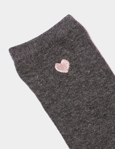 Lot 5 paires chaussettes coton multicolore femme