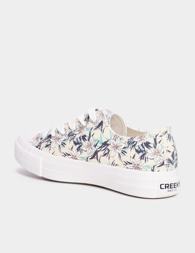 Tennis basses en toile à lacets Creeks multicolore femme