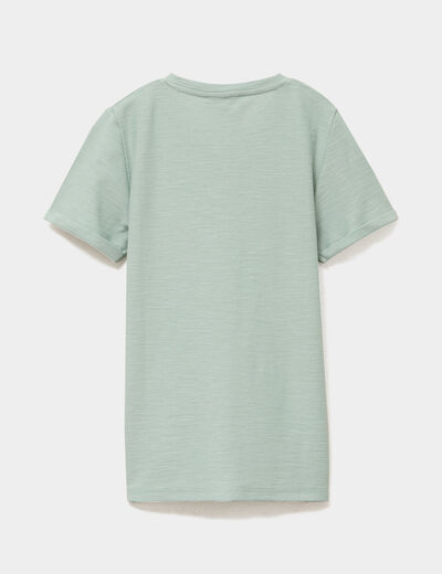 T-shirt manches courtes vert pastel gar&ccedil;on