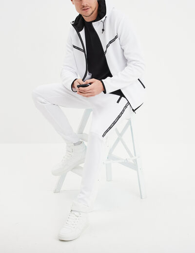 Pantalon de jogging stretch Liberto blanc homme