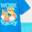 Ensemble pyjama short coton Minion bleu gar&ccedil;on