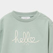 Ensemble sweat et legging ecru b&eacute;b&eacute; fille