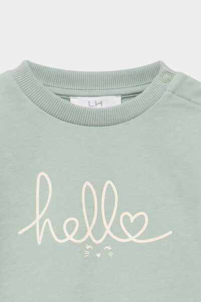 Ensemble sweat et legging ecru b&eacute;b&eacute; fille