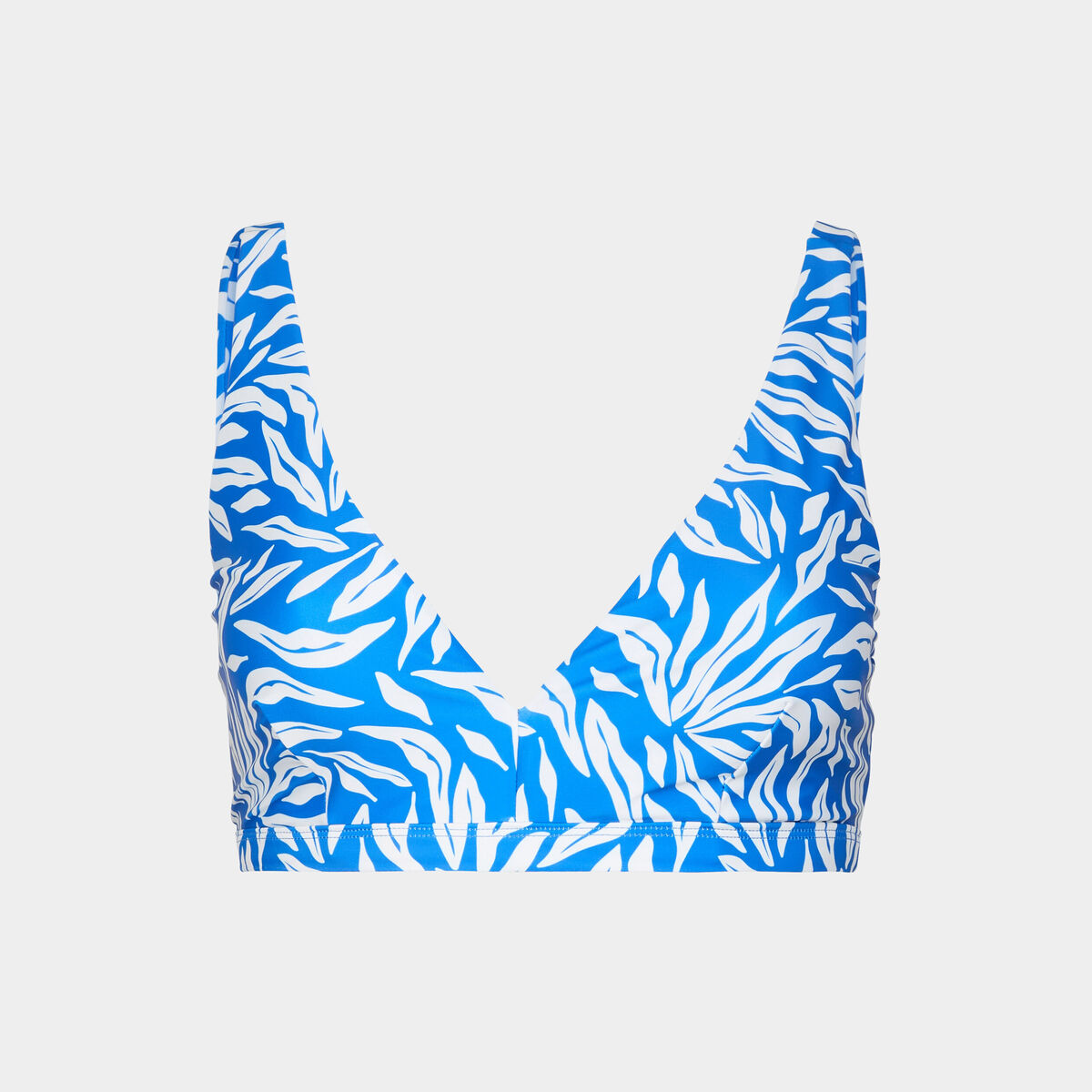 Haut de maillot de bain triangle bleu femme grande taille