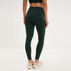 Legging de sport gainant taille haute vert fonc&eacute; femme