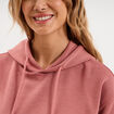 Sweat hoodie manches longues &agrave; capuche vieux rose femme