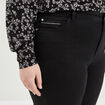 Jeans slim taille haute 5 poches denim noir femme grande taille